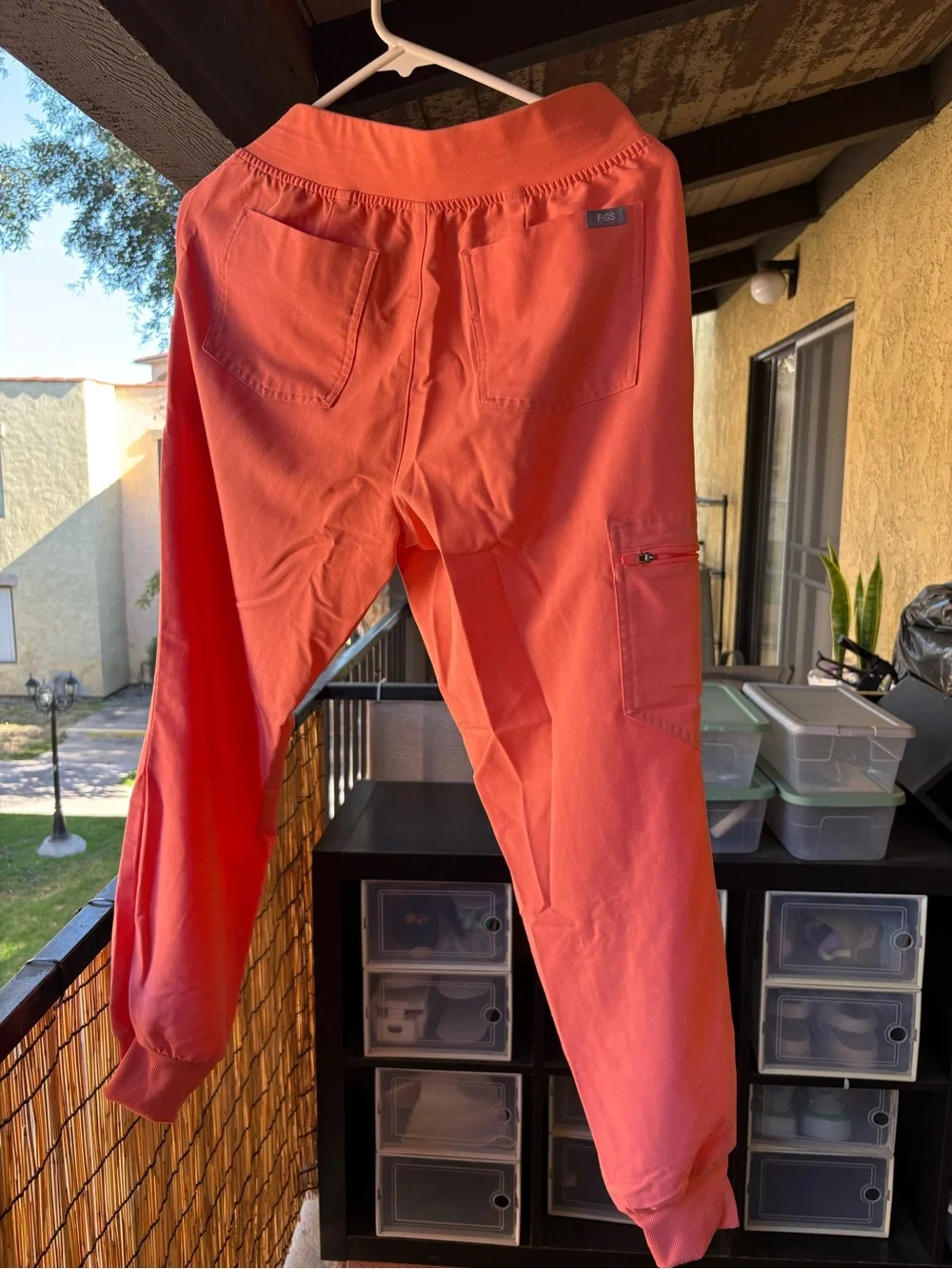 Figs Women's Coral Pink Scrub Set - Picture 9 of 10